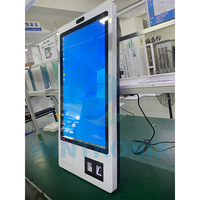 Kiosque tactile moderne 21,5/23,6/27/32'' pour banques et hôtels, machine de libre-service pour enregistrement, consultation et commande, avec fonction SDK et lecteur de codes-barres