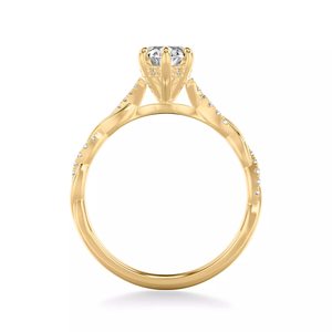 แหวนหมั้นเพชรทรงมาร์คีส์ 14K ทองคำ ประดับเพชรเลี้ยงในห้องปฏิบัติการ พร้อมใบรับรอง IGI ดีไซน์เกลียวแบบอินฟินิตี้ ฝังเพชรด้านข้าง สำหรับผู้หญิง - Product Image 4