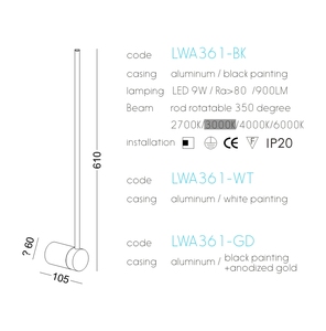 Đèn Treo Tường Góc Cầu Thang Chiếu Sáng Trong Nhà Đèn Led Phòng Ngủ - Product Image 5
