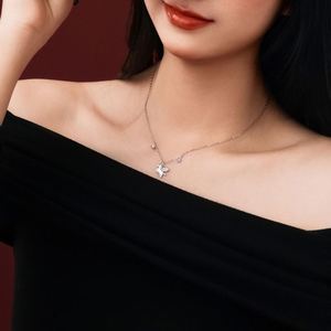 Collier pendentif licorne en argent S925 avec chaîne à maillons et zircone 5A, design mignon et délicat, bijoux fins à la mode pour un usage quotidien - Product Image 2