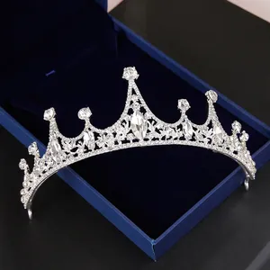 도매 어린이 슬리버 Tiaras 크리스탈 크라운 웨딩 파티 Pageant 티아라 키즈 크라운 공주 로얄 Tiaras 소녀