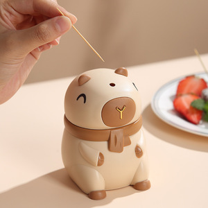 Kapibala <b>Toothpick</b> Holder Plastic Cute Animal Design For Home Use - Product Image 1