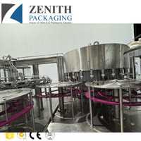 Machine de remplissage et de scellage d'eau en bouteille entièrement automatique trois-en-un / Fonctionnement efficace et peu encombrant / Précision élevée de 1 mm