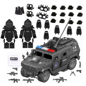 Equipaggiamento speciale da poliziotto SWAT polizia-SUV armatura per veicoli militari accessori per armi militari esercito Set di blocchi per giocattoli per bambini - Product Image 2