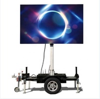 Écran d'affichage LED P4 pour remorque, alimenté par batterie solaire, pour événements mobiles et roadshows en extérieur