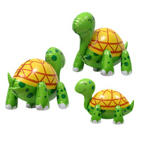 Décoration de fenêtre en gros, accessoires photo pour fête d'anniversaire d'enfants, ballon en feuille d'aluminium 3D en forme de tortue 4D debout pour jouet d'enfant