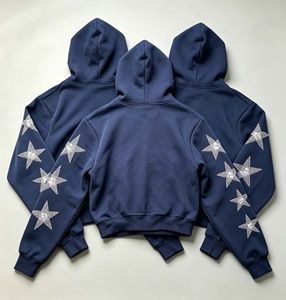 Sweat à capuche oversize en molleton épais 100 % coton pour homme, avec logo personnalisé et épaules tombantes - Product Image 3