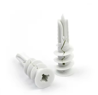 Cheville d'expansion pour cloison sèche en nylon PA66 filetée, auto-perceuse, diamètre 13 mm, capacité 50 LBS