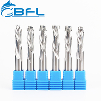 Fraise à compression CNC BFL en carbure monobloc à 2 dents, taille en pouces, pour bois