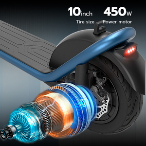 2025 ue Best Blue <span class=keywords><strong>X11</strong></span> pieghevole veloce Scooter elettrico 10 pollici 450W motore amovibile ammortizzatore batteria per adulti - Product Image 5