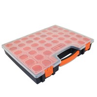 Boîte à outils en plastique transparente G 2008, 22 compartiments, durable, multi-usages, pour pièces de quincaillerie