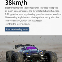 Camion RC haute vitesse AiJH 1:16, 38 km/h, télécommande, 4 roues motrices, tout-terrain, drift, jouets de voiture RC