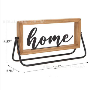 Marco de Madera para Letrero de Bienvenida, Rectangular, Decoración para el Hogar, Artesanía Hecha a Mano - Product Image 4