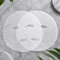 Mascarilla Facial de Gel de Hielo con Fibra de Cupro y Algas Marinas Y456, 26g, Mezcla de Fibra Marina Refrescante, Mascarilla Seca con Transparencia Similar al Vidrio