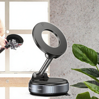 Soporte Universal Giratorio para Teléfono con Ventosa Metálica, de Aleación de Zinc, con Adsorción Magnética, Portátil para Gimnasio, Auto, Pared, Vidrio