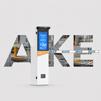 Barrière de circulation droite AKE 4m en alliage d'aluminium avec bras lumineux, moteur sans balais, RS485 TCP/IP/4G, IP54, pour garage souterrain intelligent