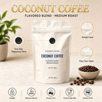 Sachet Doypack personnalisé haut de gamme pour grains de café, imprimé en héliogravure, avec valve Ziplock, qualité alimentaire, logo personnalisé