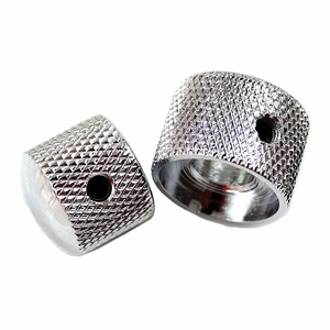 ลูกบิดคู่แบบสองหัวปรับเสียงโดมโลหะโพเทนชิโอมิเตอร์ CA ปุ่มควบคุมแบบเรียงซ้อนโลหะคู่สำหรับเบสกีตาร์ไฟฟ้า - Product Image 5