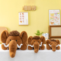 Émulation mammouth peluche forêt animal jouet doux peluche oreiller marron éléphant jouet