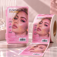 Autocollant holographique personnalisé en vinyle auto-adhésif pour emballage extérieur de livre de cils, autocollant coloré holographique pour emballage de livre de cils