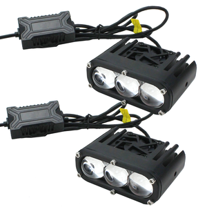 3 Eyes 100w <strong>LED3000k</strong>+6000k Motorcycle Spotlight Car Motorcycle Fog Light Spotlight Auxiliary Spotlight 12v-80v - Product Image 1