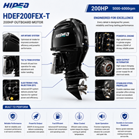 Moteurs hors-bord à essence 4 temps Hidea HDEF200FMEX-T EFI de 200 CV avec arbre en X de 25 pouces, fabriqués en Chine, avec certificat CE