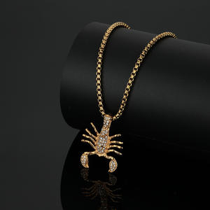 Hip Hop Rock 18K chapado en oro no deslustre Zirconia cúbica no deslustre impermeable colgante de joyería de acero inoxidable para hombre - Product Image 3