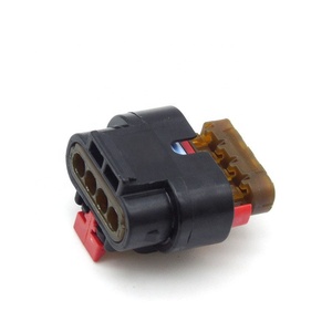 JINDA 4ピン Tyco AMP メスコネクタ 電気アダプター ワイヤーハーネス DJ7042-1.2-21 プラスチックハウジング 10A 定格 銅ネジ ブラック - Product Image 3