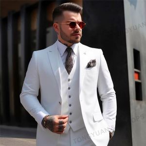2023 personalizzare i designer Plus Size Business formale tre pezzi festa di nozze <span class=keywords><strong>bianco</strong></span> giacca da <span class=keywords><strong>uomo</strong></span> - Product Image 4