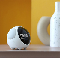 Nouveautés Minimalisme Réveil électronique rechargeable pour enfants Réveil mignon avec haut-parleur et veilleuse