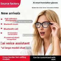 Gafas Inteligentes con Traducción IA, Transmisión en Vivo, Cámara de 13MP, Reconocimiento de Voz y de Imágenes, Video/Foto