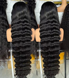 Produits prêts à être expédiés : Perruques ondulées en dentelle cambodgiennes, extensions de cheveux bouclés noirs naturels, fournisseurs de cheveux cambodgiens - Product Image 3