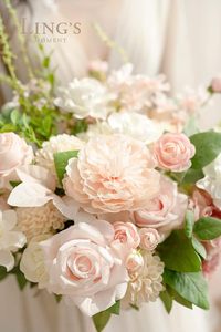 Floweroyal Handmade Silk Artificial Peony Bouquets Pink Wedding Party <b>Table</b> Centerpieces Home Decor - Product Image 4