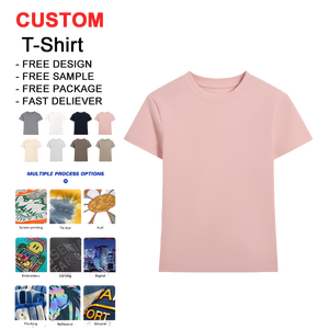 <span class=keywords><strong>T</strong></span>-shirts d'é<span class=keywords><strong>t</strong></span>é en coton de haute qualité, coupe ajustée, <span class=keywords><strong>col</strong></span> rond, 220 GSM, avec logo personnalisé, pour femmes, vente en gros - Product Image 1
