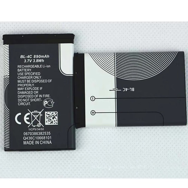 BL-4C Phone Replacement Battery for Nokia 6100 6300 6125 6136S 6170 6260 6301 7705 7200 7270 8208 BL4C 890mah Battery
