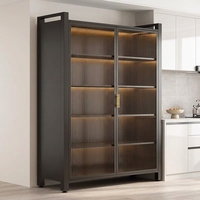 Meuble de rangement multi-niveaux multifonctionnel anti-poussière pour cuisine et salon, étagère de rangement domestique sur pied