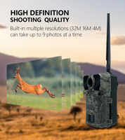 Caméra de chasse 4G à haute sensibilité, détection de mouvement, vision nocturne, 24MP CMOS, GPS, localisation en temps réel, application, stockage cloud SD, IP66