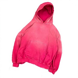 <b>Pink</b> Unisex Cotton Pullover <b>Sweatshirt</b> O-Neck Regular Fit Solid Color Knitted Casual Pocket Design Autumn Wear - Product Image 5