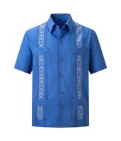 Camisa de Manga Corta para Hombre, Estilo Europeo Americano, Marca Guaya Bella, con Cuentas, Antiarrugas, Lavable a Máquina, con Cuatro Bolsillos, Venta Directa