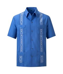 <span class=keywords><strong>Chemise</strong></span> à manches courtes pour <span class=keywords><strong>homme</strong></span>, quatre poches, boutonnée, anti-rides, lavable en machine, style européen américain Guaya Bella, vente directe - Product Image 6