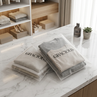Sacs en plastique personnalisés avec fermeture éclair, mats et givrés, refermables, pour emballage de sous-vêtements et t-shirts avec logo imprimé sur mesure