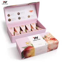 Boîte-cadeau pliante personnalisée haut de gamme pour thé et café-Boîte d'emballage de carte blanche raffinée faite à la main Boîte-cadeau exquise pour thé