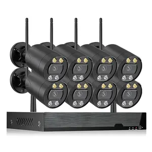 Set Kamera Cctv Keamanan Rumah, Sistem Kamera Wifi Nirkabel Ip dengan Nvr 8Ch 4Ch