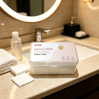 Tampons en coton 100% pur, hypoallergéniques, design monocouche, doux, pour le démaquillage et le nettoyage du visage, en coton