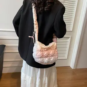 New Arrival Rainbow Cloud Sling Bag High Quality Nylon Crossbody Bag Hubble-Bubble Puffy The Tote Bag