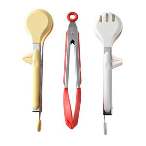 YJ maravilloso antiadherente de acero inoxidable de silicona <span class=keywords><strong>para</strong></span> cocinar pinzas de cocina con puntas <span class=keywords><strong>para</strong></span> bistec <span class=keywords><strong>Pizza</strong></span> Pasta <span class=keywords><strong>espagueti</strong></span> ensalada barbacoa Buffet - Product Image 1
