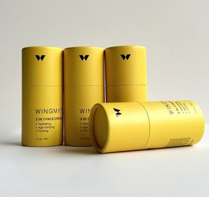 Barra de protección solar reciclable en embalaje de papel orgánico, contenedor de desodorante redondo al por mayor, botella de Perfume con logotipo personalizado, tubo de papel - Product Image 1