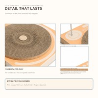 Griffoir pour chat en carton, design disque vinyle, forme tourne-disque, pour chats d'intérieur, vente en gros, fourniture d'usine