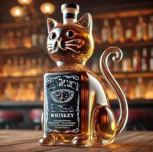 Vente en gros de 125ml Mini Cat Styles Liqueur Verre à vin en verre transparent <span class=keywords><strong>Whisky</strong></span> Carafe à vin rouge Bouteille Chien Forme Canard - Product Image 1
