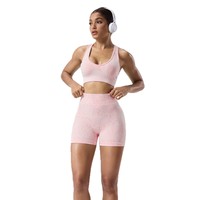 Dameskleding Print Damespakken Zachte Yogavest Heupliftende Fitness Shorts Athleisure Sportkleding Gymkleding Naadloze Yogasets